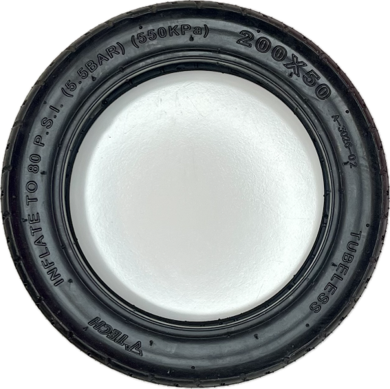 Pneu arrière tubeless pour kit frein tambour à roue gonflable E-TWOW 200x50