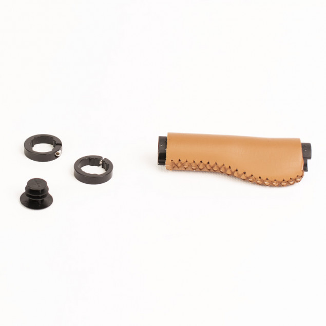 Paire de poignées de grip Marron (x2) pour pour Speedbike Onemile Scrambler (Cuir)