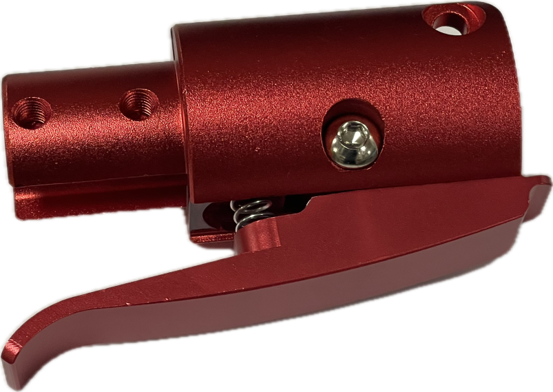 Système de pliage rouge pour trottinette électrique marque PABLO