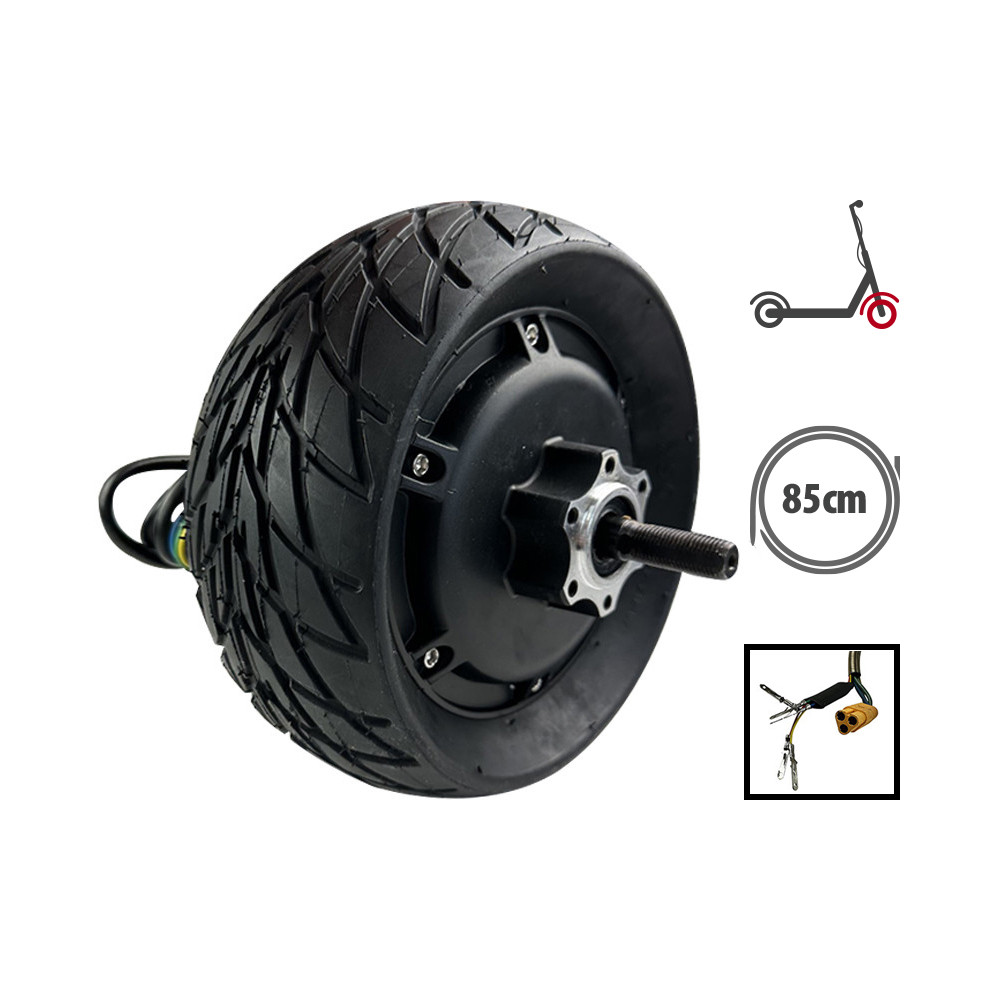 Moteur avant 52V 800W d’origine pour trottinette ZERO 8X / Z8X – Câble 850 mm