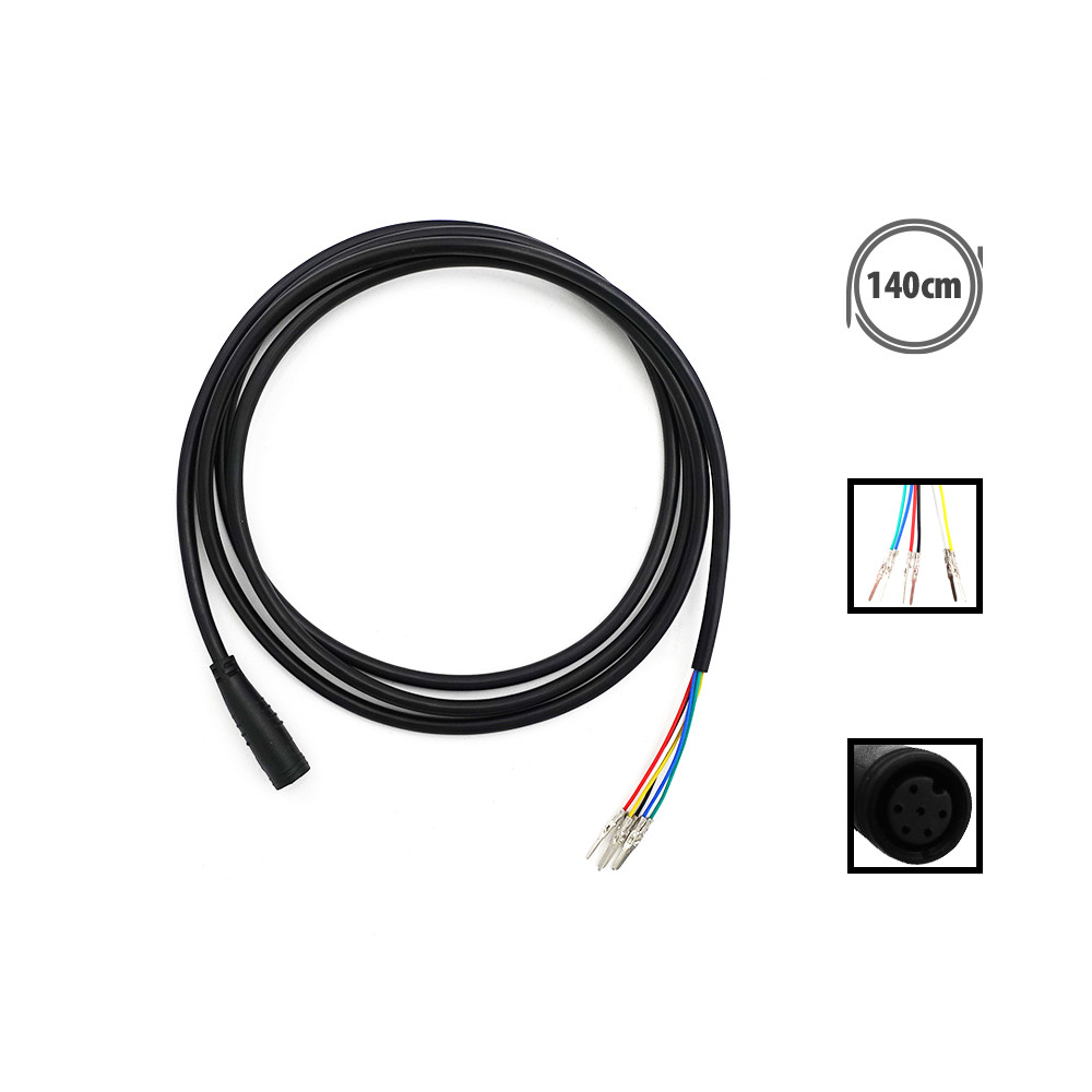 Câble de connexion afficheur / contrôleur d’origine – 140 cm – pour trottinette ZERO 8 Pro / Z8 Pro / VSETT 8 / VSETT 8+