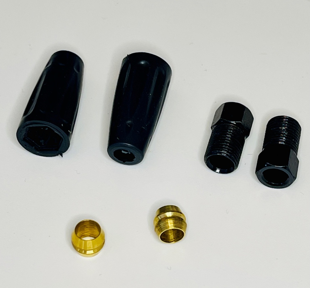 VSE-ROU-029 Set de 2 cabochons et 2 raccords olives pour kit frein VSETT 10+