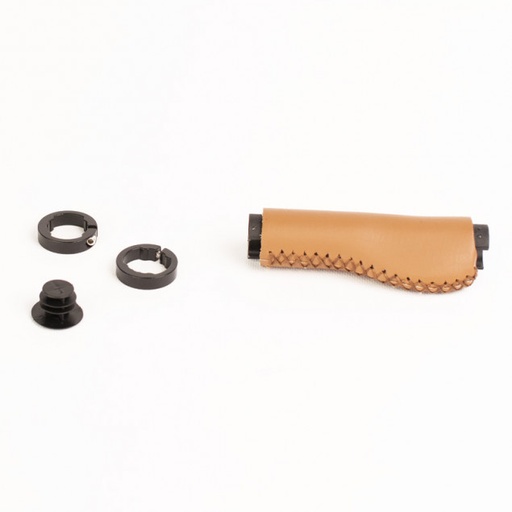 [ONE-CAR-025] Paire de poignées de grip Marron (x2) pour pour Speedbike Onemile Scrambler (Cuir)