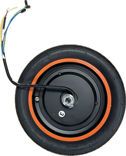 [PAB-MOT-002] Moteur / Roue motrice arrière 36V 350W gonflable d’origine 10 pouces – Trottinette électrique PABLO (liseré orange)