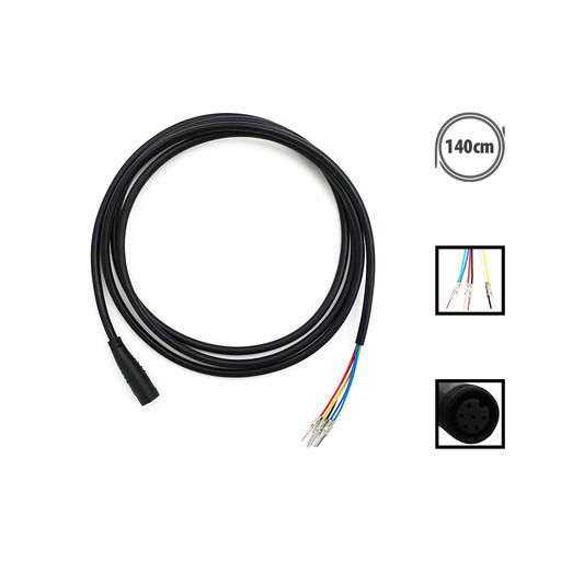 [ZPO-ELE-007] Câble de connexion afficheur / contrôleur d’origine – 140 cm – pour trottinette ZERO 8 Pro / Z8 Pro / VSETT 8 / VSETT 8+