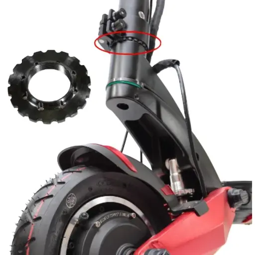 [ZER-CAR-044] Rondelle de serrage direction crantée pour Trottinettes ZERO Z8X, Z10X, Z11X et Macury Speedual Plus
